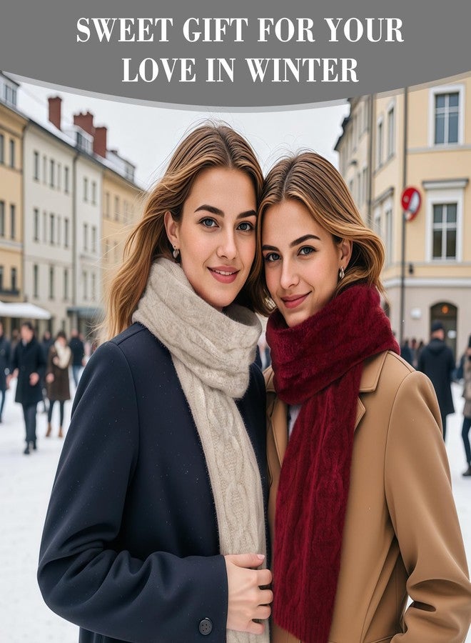 TOBEHIGHER Beign Warm Autumn and Winter Scarf, Unisex Pure Color Winter Neck Warm Knitting - Image 4