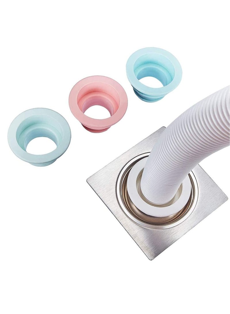 RATSAW 4 Pack Drain Pipe Hose Silicone Plug Kitchen Sewer Seal Ring Washing Machine Drain Deodorant sealing plug for Pool Floor Toilet Floor Drain Cleaning Tools  - Image 2