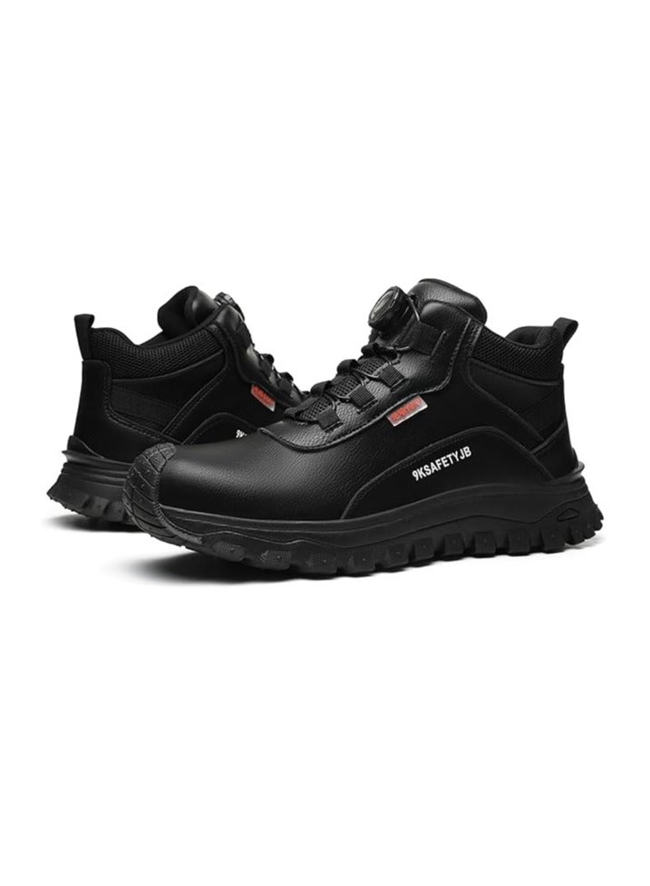 Verci Men's Industrial Safety Boots Waterproof Anti-Slip Insulated Anti Smashing Puncture Resistant Work Shoes Sports Style Casual Solid Low Top with Round Toe Steel Guard Fabric Lined PU Upper and Sole All Season(40 EUR)  - Image 1
