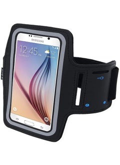 NuSense Cell Phone Running Armband Waterproof Protective Holder Pouch Case For Gym Running For Iphone 6 6S 7 7S 8 Plus Touch Samsung Galaxy S8 S7 S6 S5 Pixel Note 4 5 Edge Htc One Android Black  - Image 1