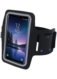 NuSense Cell Phone Running Armband Waterproof Protective Holder Pouch Case For Gym Running For Iphone 6 6S 7 7S 8 Plus Touch Samsung Galaxy S8 S7 S6 S5 Pixel Note 4 5 Edge Htc One Android Black  - Image 2