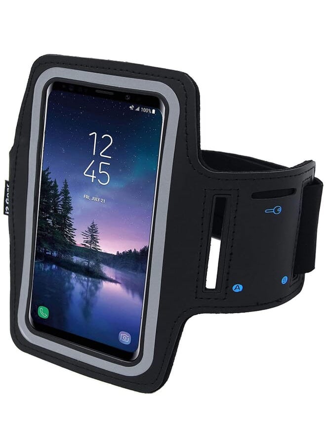 NuSense - Cell Phone Running Armband Waterproof Protective Holder Pouch Case For Gym Running For Iphone 6 6S 7 7S 8 Plus Touch Samsung Galaxy S8 S7 S6 S5 Pixel Note 4 5 Edge Htc One Android Black - Image 1