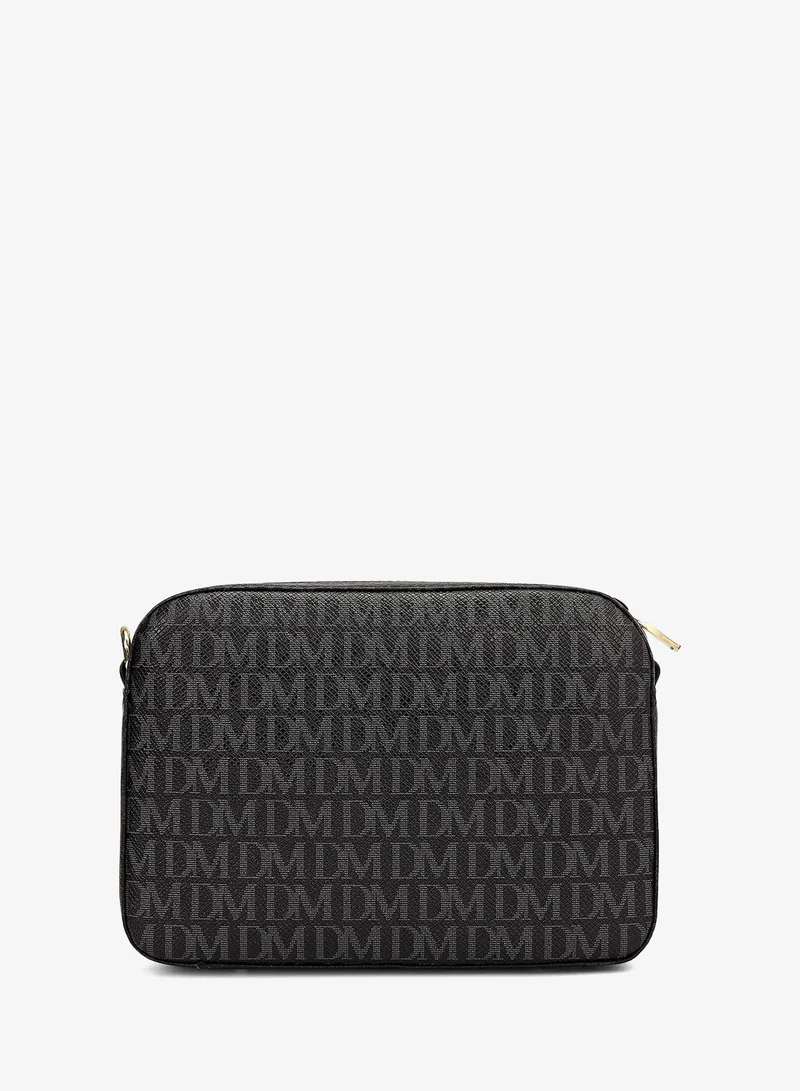 Da Milano  Small Monogram Franzy Leather Sling - Black  | Best Price UAE