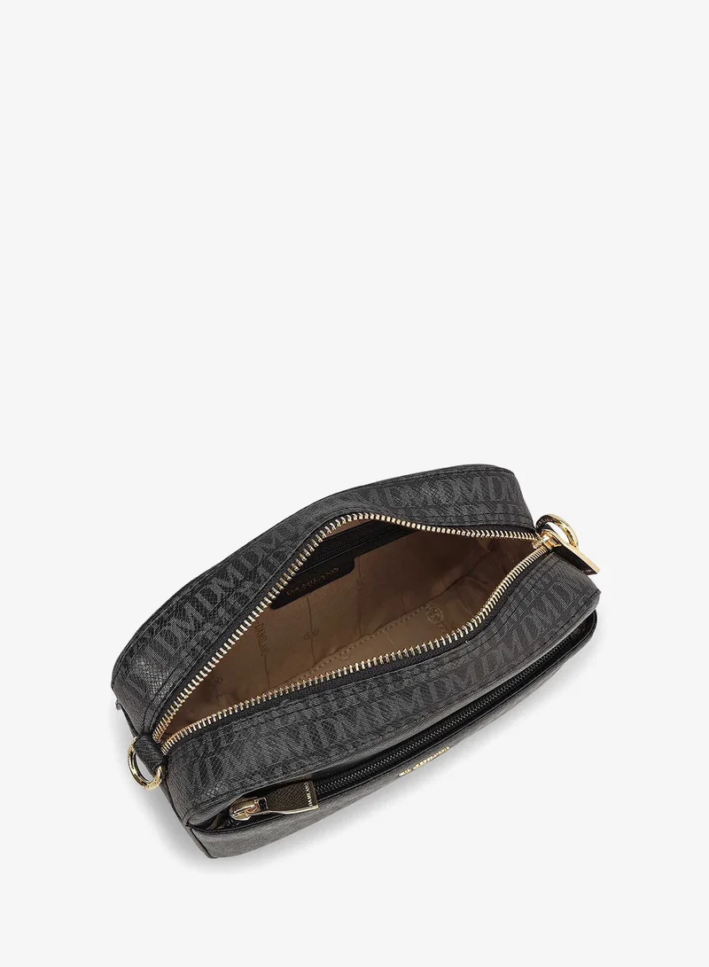 Da Milano  Small Monogram Franzy Leather Sling - Black  | Best Price UAE