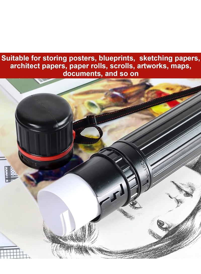 FVIEXE 3PCS Poster Tube, Small Poster Tube with Strap, Art & Poster Storage Transport Tubes, Carry Document, Blueprint, Drawing and Artwork, Round Poster Holder Tube Cases Expand from 17.5 to 28 Inch - Image 3