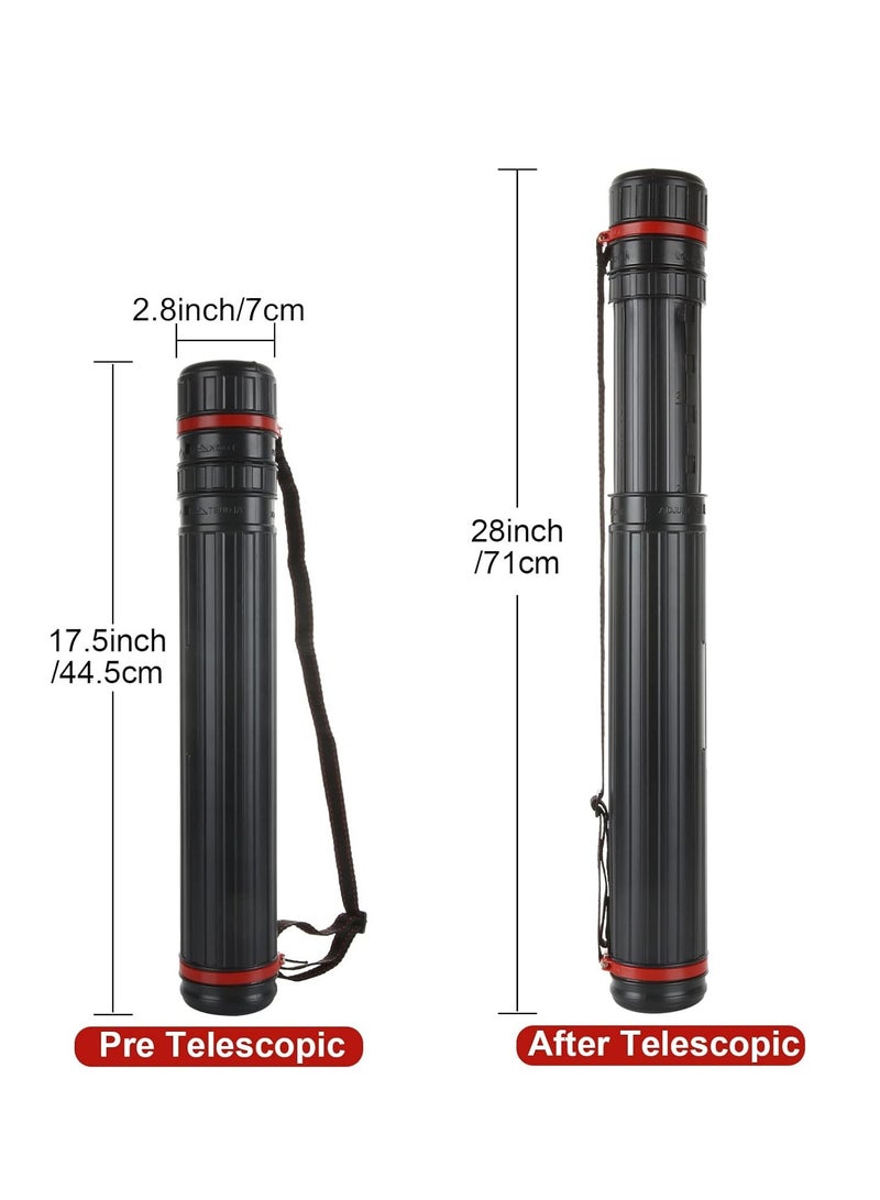 FVIEXE 3PCS Poster Tube, Small Poster Tube with Strap, Art & Poster Storage Transport Tubes, Carry Document, Blueprint, Drawing and Artwork, Round Poster Holder Tube Cases Expand from 17.5 to 28 Inch - Image 2