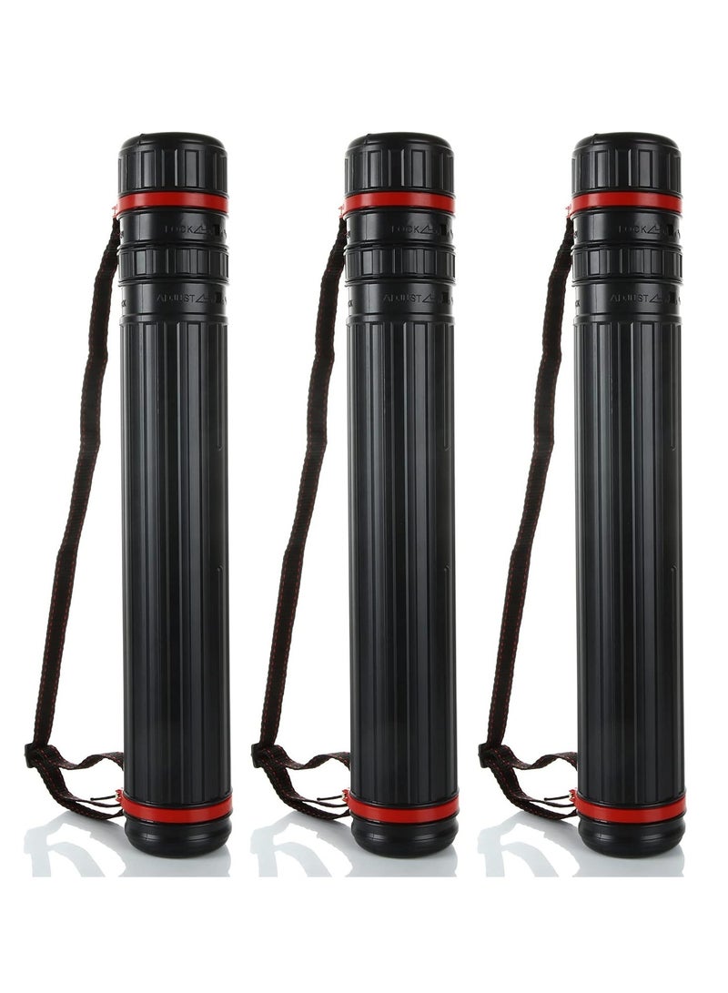 FVIEXE 3PCS Poster Tube, Small Poster Tube with Strap, Art & Poster Storage Transport Tubes, Carry Document, Blueprint, Drawing and Artwork, Round Poster Holder Tube Cases Expand from 17.5 to 28 Inch - Image 1