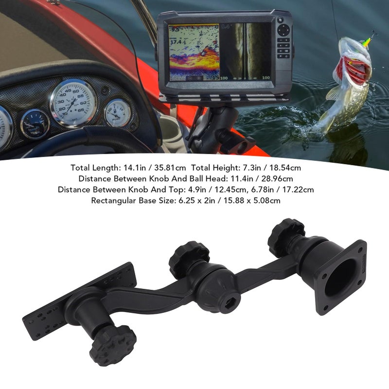 Marine Grade Aluminum Plotter Swing Arm Mount 11 4 Inch 360 Degree Rotation - Image 4