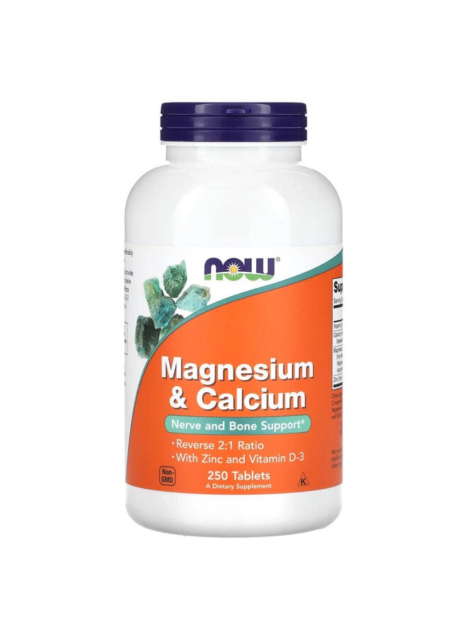 now Magnesium & Calcium, 250 Tablets  - Image 1