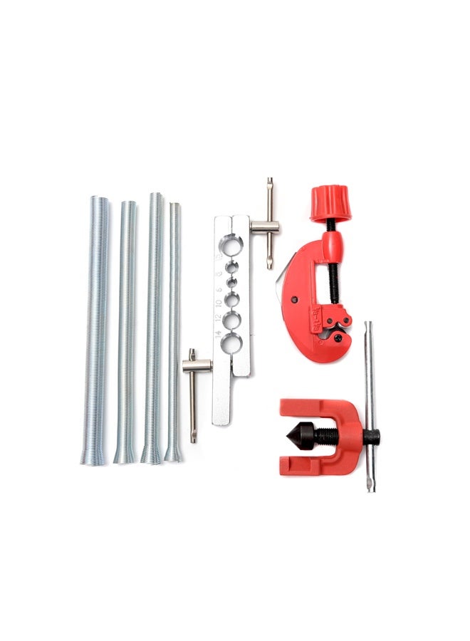 LAWAZIM 7 Piece Copper Pipe Cutter Set - Rotary Tubing Cutter (6-15mm) for Copper, Aluminium & PVC Pipes, Adjustable Pipe Flaring Tool, Deburring Tool for Plumbing, HVAC, Refrigeration & Home Repair - Image 2