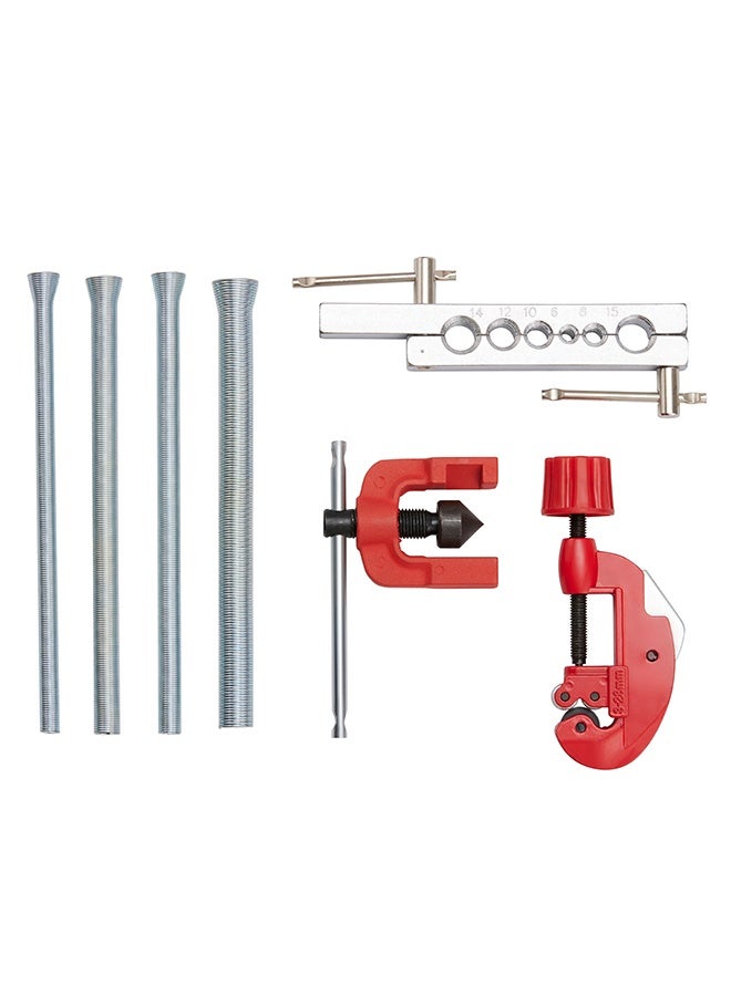 LAWAZIM 7 Piece Copper Pipe Cutter Set - Rotary Tubing Cutter (6-15mm) for Copper, Aluminium & PVC Pipes, Adjustable Pipe Flaring Tool, Deburring Tool for Plumbing, HVAC, Refrigeration & Home Repair - Image 2