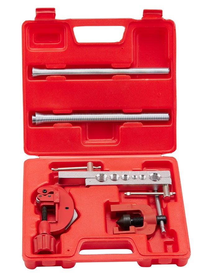 LAWAZIM 7 Piece Copper Pipe Cutter Set - Rotary Tubing Cutter (6-15mm) for Copper, Aluminium & PVC Pipes, Adjustable Pipe Flaring Tool, Deburring Tool for Plumbing, HVAC, Refrigeration & Home Repair - Image 1