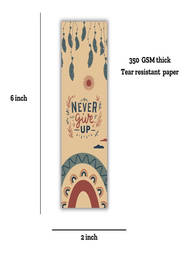 EKDALI Bookmarks Set of 16| 350 GSM Thick Book Marks| Matte Finish| NO Repeat Designs| Boho Theme Bookmark | Size 2 x 6 inches - Image 3