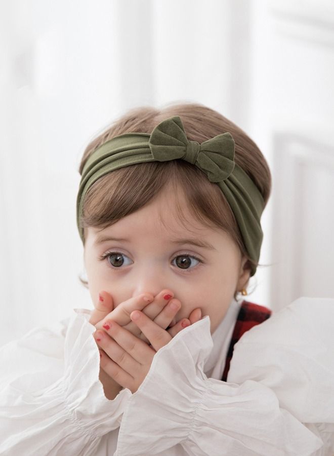 Generic 4PCS Baby Nylon Headbands Hairbands, Baby Bow Headband, Hair Bow Elastics Handmade Hair Accessories for Baby Girls Newborn Infant Toddlers Kids - Image 2