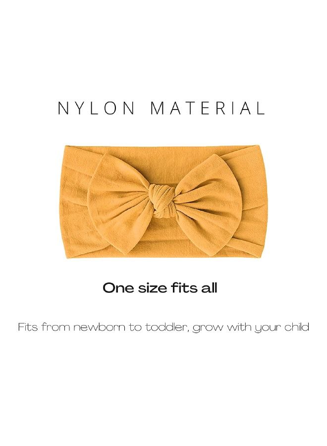 Generic 4PCS Baby Nylon Headbands Hairbands, Baby Bow Headband, Hair Bow Elastics Handmade Hair Accessories for Baby Girls Newborn Infant Toddlers Kids - Image 3