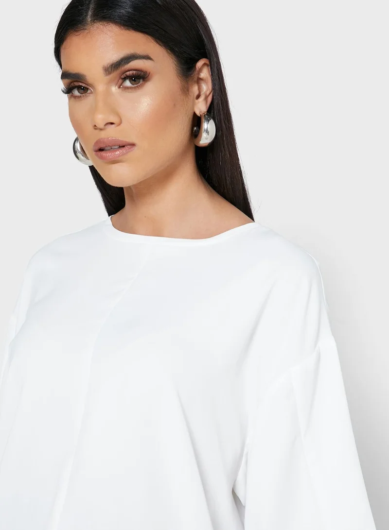 RINA High Low Wide Sleeve Top
