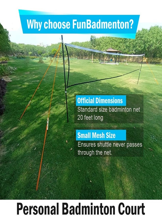 FunBadmenton Elite Badminton Net, Official Size, Nylon Badminton Net for Indoor & Outdoor Court, Tournament, Practice & Training Use, Professional Shuttle Net for Players & Clubs - Image 3