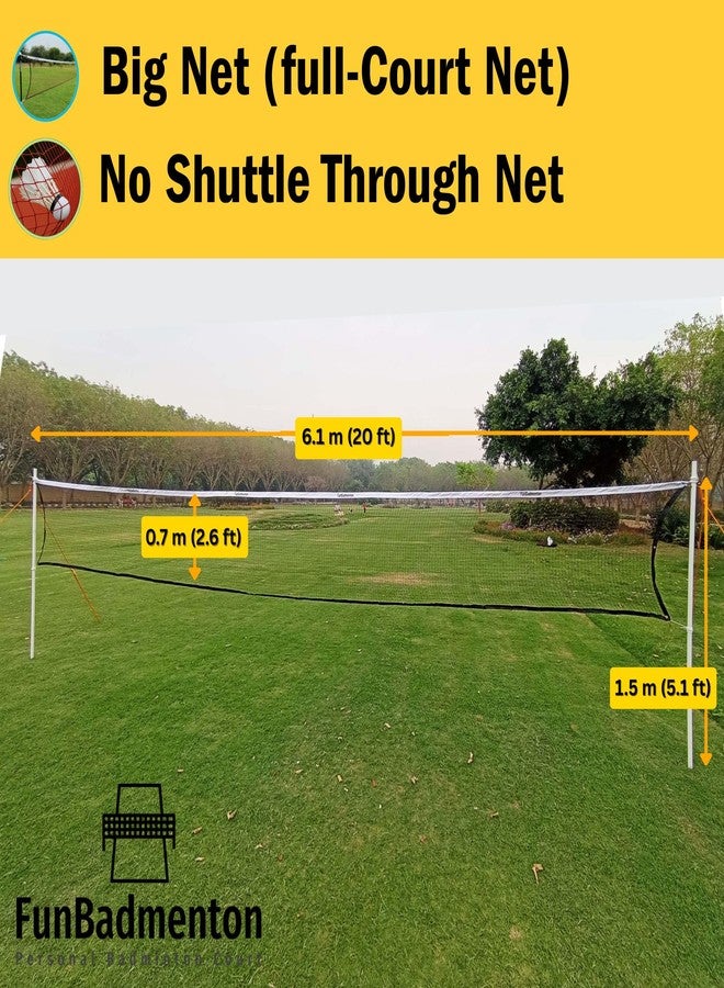 FunBadmenton Elite Badminton Net, Official Size, Nylon Badminton Net for Indoor & Outdoor Court, Tournament, Practice & Training Use, Professional Shuttle Net for Players & Clubs - Image 2