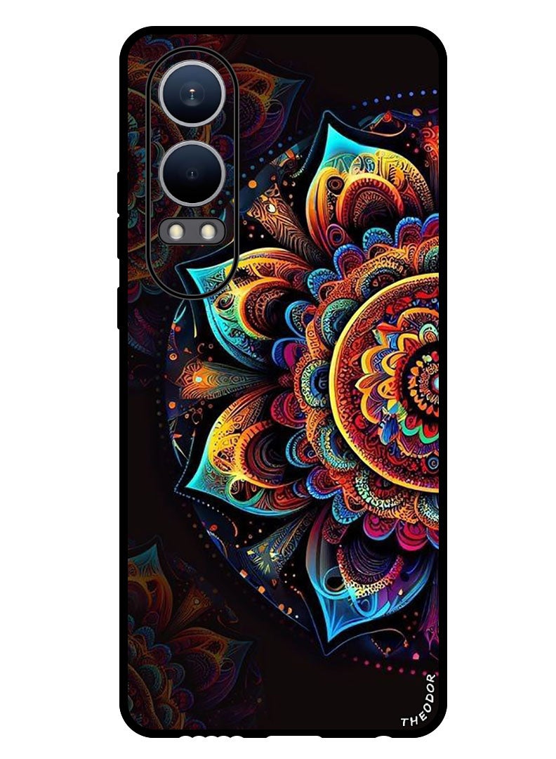 Theodor Protective Case Anti Scratch Shock Proof Bumper Cover For Oppo K12x (China) Colourful Side Flower - Image 1