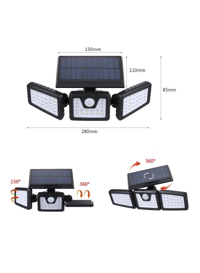 Tomshine Solar Powered PIR Motion Sensor Wall Street Light Black 19x9.5x15.8centimeter - Image 5