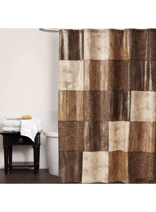 Popular Bath Zambia Collection, Shower Curtain, Chocolate 72.00" x 70.00" - Image 4