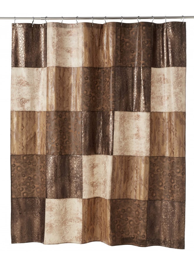 Popular Bath Zambia Collection, Shower Curtain, Chocolate 72.00" x 70.00" - Image 1