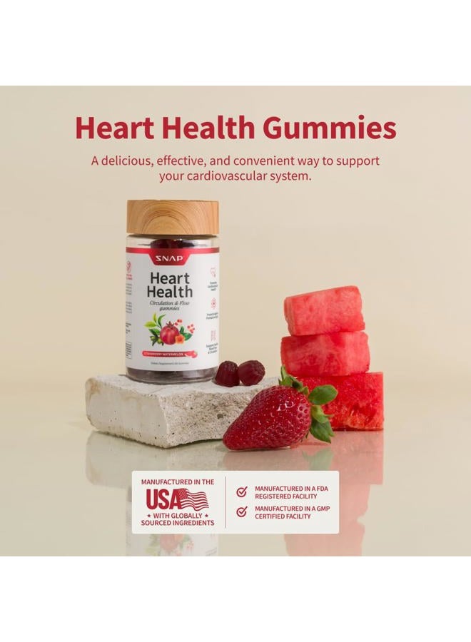 SNAP SUPPLEMENTS Heart Health Gummies, Blood Circulation Supplements, CoQ10 Heart Health Supplements, Blood Flow Supplement, Sugar Free, 60 Gummies - Image 4