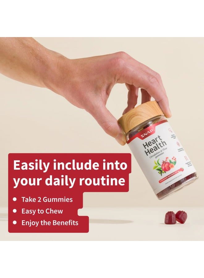 SNAP SUPPLEMENTS Heart Health Gummies, Blood Circulation Supplements, CoQ10 Heart Health Supplements, Blood Flow Supplement, Sugar Free, 60 Gummies - Image 5