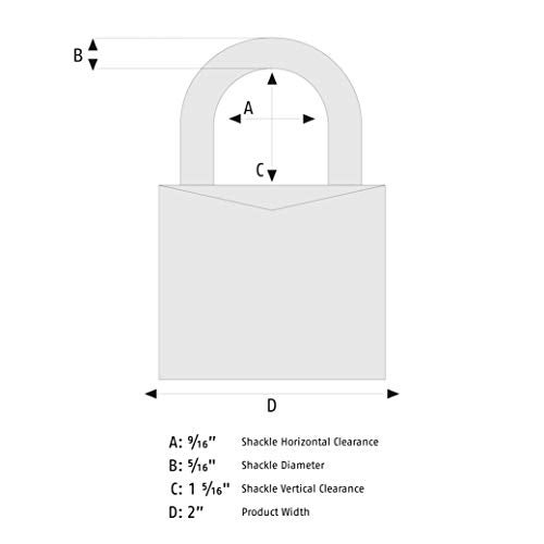 ABUS 158/50 C 50mm Body Zinc Front 4-Dial Resettable Combination Padlock - Image 3