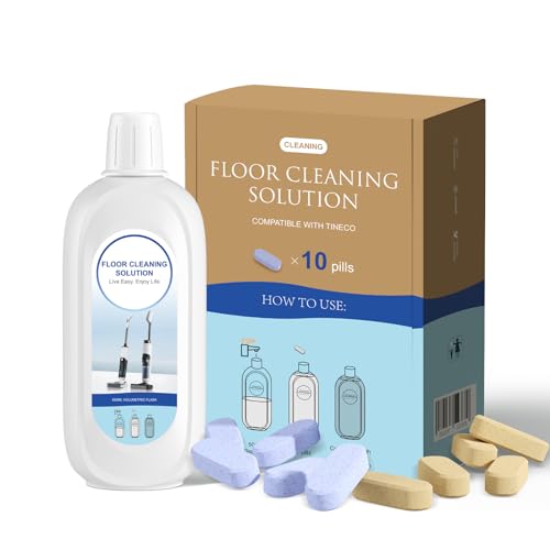 Nukisa 10 Bottles Compatible with Tineco Cleaning Solution Pet 500ml Per Bottle Lavender Scents and Orange Scents Floor Cleaner Compatible with All Robot Vacuums with Mopping and Cordless Wet/Dry Vacuum - Image 1