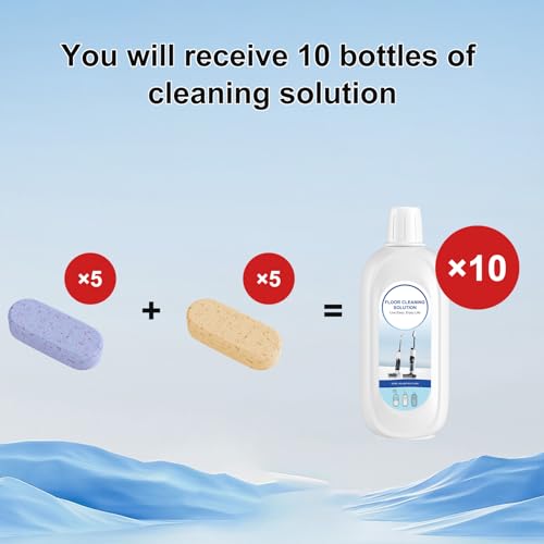 Nukisa 10 Bottles Compatible with Tineco Cleaning Solution Pet 500ml Per Bottle Lavender Scents and Orange Scents Floor Cleaner Compatible with All Robot Vacuums with Mopping and Cordless Wet/Dry Vacuum - Image 3