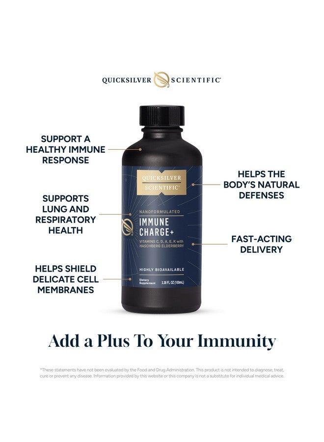 Quicksilver Scientific Immune Charge+ - Elderberry with 10,000 IU Vitamin D3, 25,000 Vitamin A, C, E, K1 & K2 for Immune Health & Lung Support (100ml) - Image 3