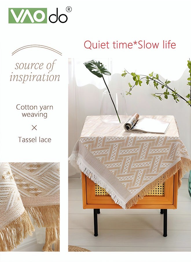 VAOdo Simple Tablecloth Desktop Heat Insulation Table Mat Home Decoration Waterproof Oil-Proof Rectangular Tablecloth 90*90 CM  - Image 2