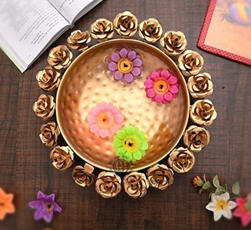 DSH Decorative Handcrafted Bowl for Floating Flowers - Image 1