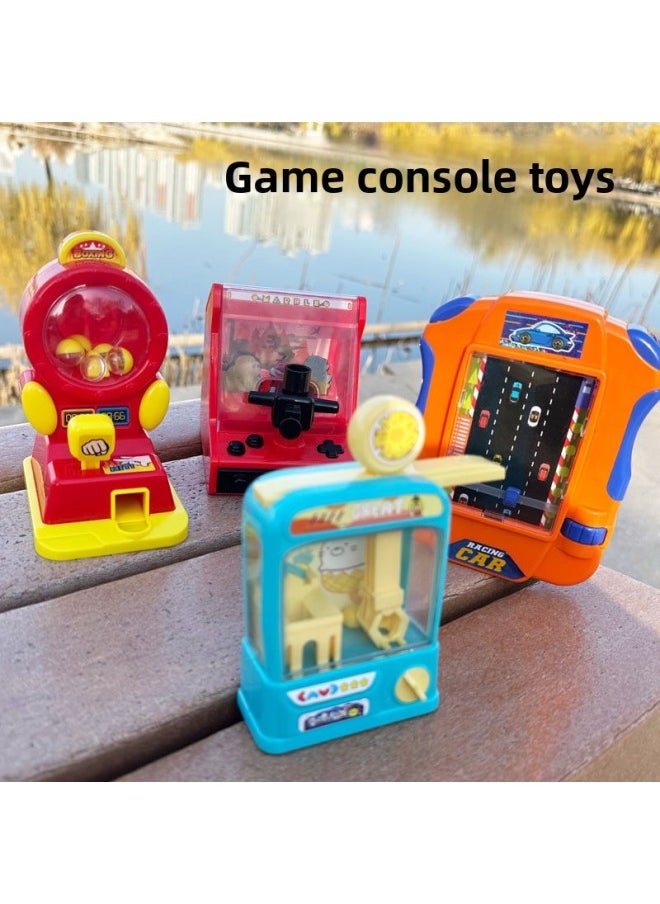 Children's Racing Game Machine Toy Clip Doll Machine Catch Ball Machine Early Education Pinball Machine Catapult Game Men-Color:Pink Cute Duck Desktop Football Machine With 2 Balls