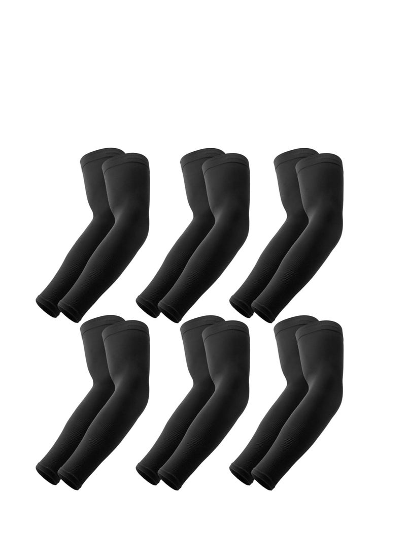 أكوا 6 أزواج من أكمام الذراع للحماية من الأشعة فوق البنفسجية بحجم حر. - Image 1