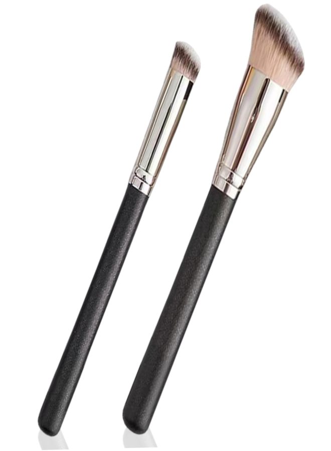 Concealer brush, foundation brush, fiber bristle round head non-marking brush - Image 1