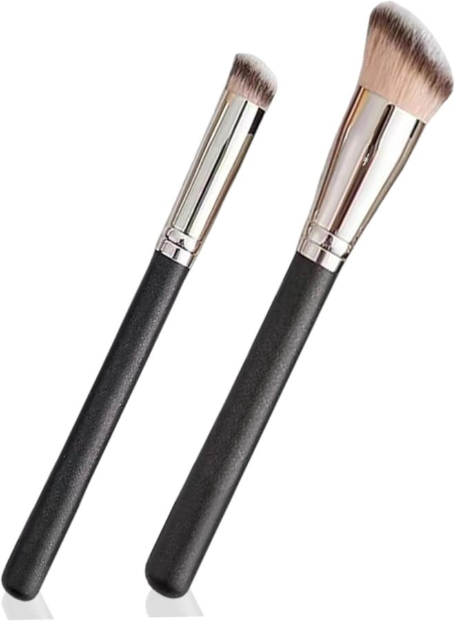 Concealer brush, foundation brush, fiber bristle round head non-marking brush - Image 2
