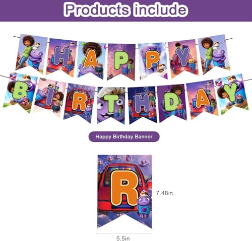 karg Home Movie Birthday Party DecorationsCartoon Adventure Home Movie Theme Party Supplies for Kids Adults with Happy Birthday Banner Cake Topper Cupcake Toppers Balloons - Image 5