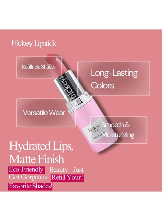 Hickey Lipstick Organic Light Pink Shade Refill | Vivid Color Long Lasting Luxurious Rouge | 0.16 oz | - Image 5