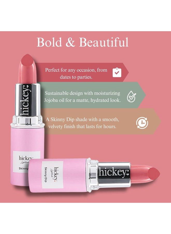 Hickey Lipstick Organic Light Pink Shade Refill | Vivid Color Long Lasting Luxurious Rouge | 0.16 oz | - Image 2