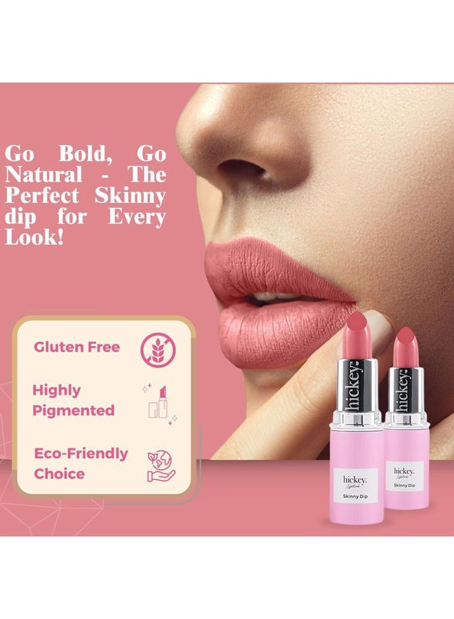 Hickey Lipstick Organic Light Pink Shade Refill | Vivid Color Long Lasting Luxurious Rouge | 0.16 oz | - Image 3