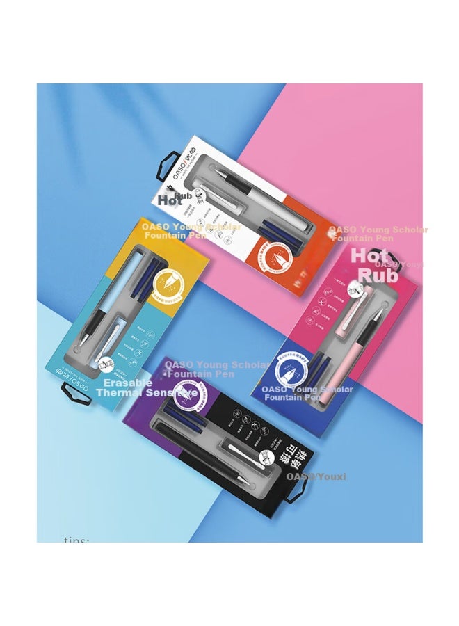 Oaso Thermal Erasable Gel Pen For Elementary School Students Grade 3, Boys And Girls Beginners' Correct Posture Children's Student Special Blue Black Thermal Erasable Ink Cartrid - Image 5