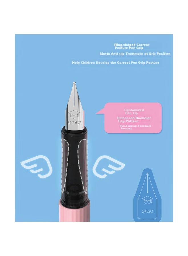 Oaso Thermal Erasable Gel Pen For Elementary School Students Grade 3, Boys And Girls Beginners' Correct Posture Children's Student Special Blue Black Thermal Erasable Ink Cartrid - Image 3
