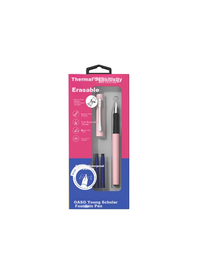 Oaso Thermal Erasable Gel Pen For Elementary School Students Grade 3, Boys And Girls Beginners' Correct Posture Children's Student Special Blue Black Thermal Erasable Ink Cartrid - Image 1