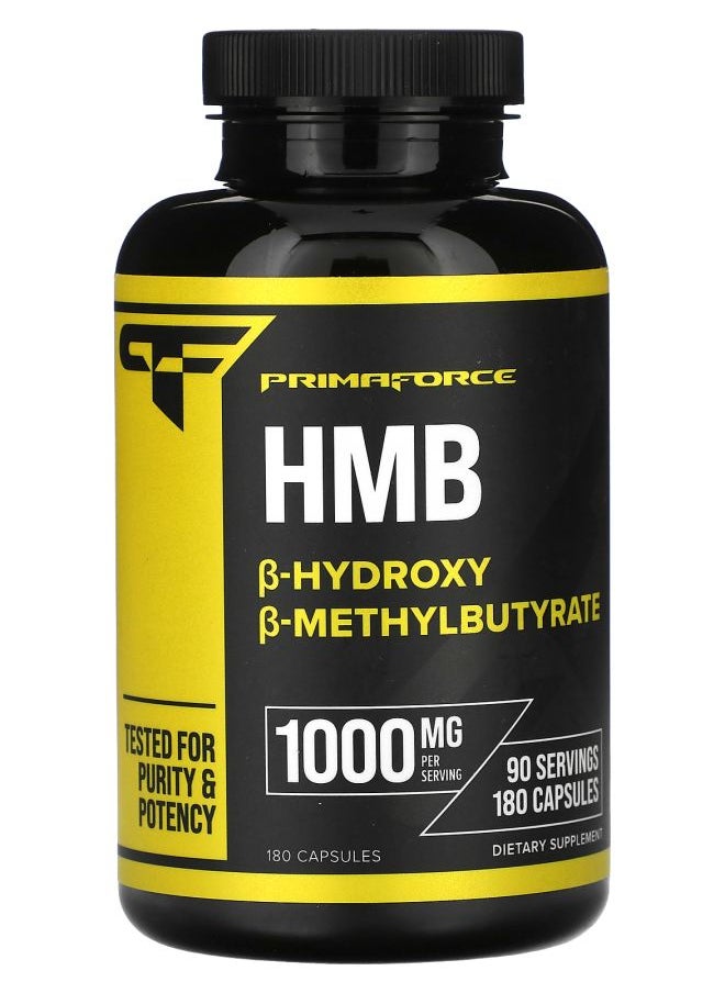 Primaforce - HMB 1000 mg 180 Capsules (500 mg per Capsule) - Image 1