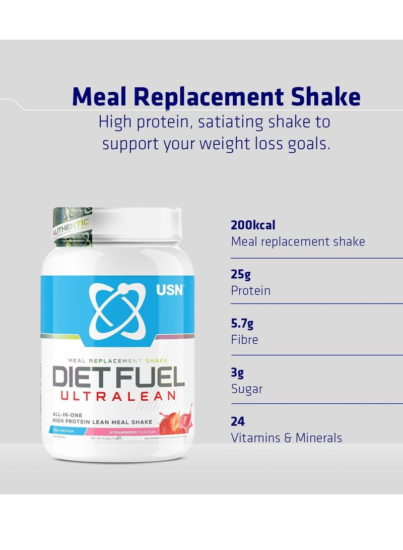 USN Diet Fuel Ultralean 1Kg Strawberry - Image 2