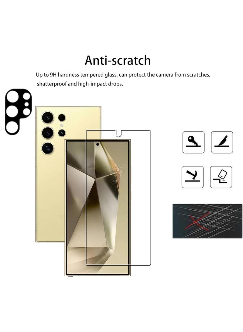 اووكاي [عبوة من قطعتين] واقي شاشة لهاتف Samsung Galaxy S25 Ultra 5G من الزجاج المقوى عالي الوضوح، زجاج مقوى مقاوم للخدش ومضاد للخدش ومضاد لبصمات الأصابع وخالٍ من الفقاعات وصديق للجراب - Image 4