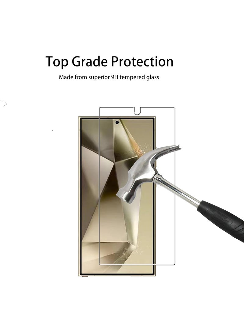اووكاي [عبوة من قطعتين] واقي شاشة لهاتف Samsung Galaxy S25 Ultra 5G من الزجاج المقوى عالي الوضوح، زجاج مقوى مقاوم للخدش ومضاد للخدش ومضاد لبصمات الأصابع وخالٍ من الفقاعات وصديق للجراب - Image 5