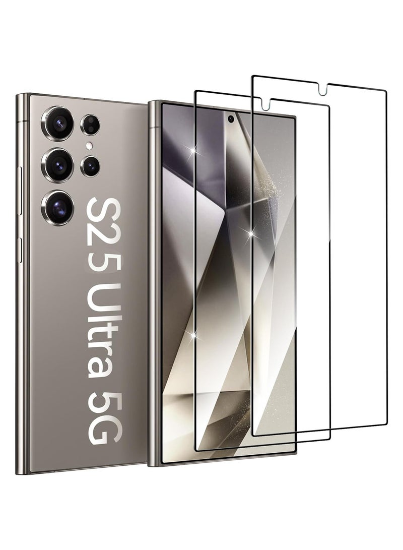 اووكاي [عبوة من قطعتين] واقي شاشة لهاتف Samsung Galaxy S25 Ultra 5G من الزجاج المقوى عالي الوضوح، زجاج مقوى مقاوم للخدش ومضاد للخدش ومضاد لبصمات الأصابع وخالٍ من الفقاعات وصديق للجراب - Image 1
